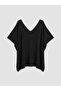 Lcw Curve Black V-Neck Plus Size Women's Knitwear Sweater - 5