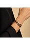 Copper black triangle motif thin copper bracelet, adjustable - 6