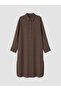 Lcw Modest Brown Modal Blended Oversize Women's Shirt Tunic - 5