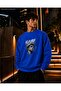 Men's Ancient Statue Printed Future Written Round Crew Neck Casual Cotton Basic Sweatshirt