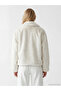 Xside Beige Shirt Collar Women's Plush Coat - 5