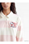 Xside Pink Polo Collar Embroidered Women's Sweatshirt - 3