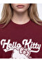 Xside Burgundy Printed Oversize Women's Thick Sweatshirt - 3