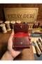 100% Genuine Leather Handmade Red Viral Multi-Section Wallet & Card Holder