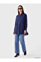 Two Mt Shop Quality Navy Blue Oversize Poplin Women's Shirt Tunic - 2