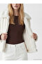 Xside Beige Shirt Collar Women's Plush Coat - 4