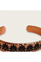 Black copper ivy thin copper bracelet, adjustable - 4