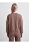 Lcw Vision Brown Soft Touch Oversize Women's Sweatshirt - 4