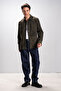 Mostar Men's Safari Real Leather Suede Shirt Khaki - 2