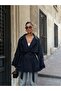 Plaid Cloak Buttoned Double-Breasted Trench Coat - 2