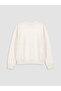 Ecru Printed Girls' 2-Piece Sweatshirt - 7