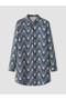 Lcw Grace Indigo Patterned Women's Shirt Tunic - 5