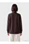 Lcw Modest Brown Soft Touch Oversize Women's Sweatshirt Tunic - 4
