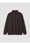 Alita City Lcw Modest Brown Interlock Plain Oversize Women's Sweatshirt Tunic with a Difference - 6