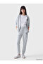 Xside Gray Hooded Oversize Women's Zippered Sweatshirt