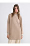 Two Mt Shop Quality Lcw Everyday Brown Diver Fabric Plain Loose & Baggy Women's Sweatshirt Tunic