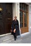 Oversized Cloak Belted Long Trench Coat - 6