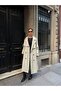 Oversized Cloak Belted Long Trench Coat - 4
