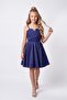 Girl's Meis Crystal Evening Dress M00860 Dark Blue - 2