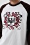 Double Color Eagle Printed Detailed Oversize Long Sleeve Tshirt - 3