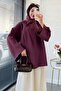 Premium Modal Blouse with Cross Scarf Detail - Plum