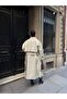 Oversized Cloak Belted Long Trench Coat - 2