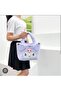 Cute Cat Kuromiii Patterned Purple Plush Bag – Zippered, Shoulder Strap, Soft Handbag - 8