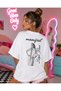 Manifest Group Lidya Pınar Printed Oversize T-Shirt Unisex 80% Cotton Boxy Fit Streetwear T-Shirt Thick Textured - 2