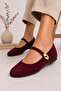 Gold Almond Buckle Suede Babet Elastic Belt Non-Slip Sole Daily Comfortable Home Outdoor Shoes Stc1330 - 2