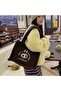 Cute Character Patterned Plush Bag – Zippered, with Shoulder Strap, Soft Handbag - 2