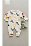 Nayinom 1928 Baby Patterned Bodysuit with Snap Fasteners and Without Booties - 2