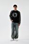 Double Color Eagle Printed Detailed Oversize Long Sleeve Tshirt - 5
