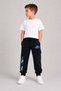 Mojo baby boy 1-4 years sports club patterned sweatpants black