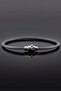 Grey Original Fine Leather Silver Color Clip Minimalist Men's Bracelet M072B