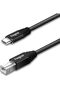 كابل من النوع C إلى USB B بطول 1.8 متر (6 أقدام، أسود)