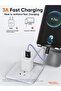 كيبل كريشن كيبل نقل بيانات للشحن السريع USB A الى C بطول 6 انش 3 امبير - 5