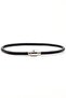 Black Original Fine Leather Silver Color Clip Minimalist Men's Bracelet M072D - 3