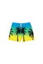 Men’s Tropical Palm Tree Print Swim Shorts with Elastic Drawstring Waist, Lightweight Quick-Dry Beach Board Shorts for Swimming, Surfing, Pool, Beach, Water Sports, Summer Holidays & Travel