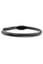Gray Original Leather 3 Row Black Color Magnetic Clip Men's Bracelet M068B - 3