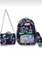 Mojo girls' elementary - middle school size holographic waterproof school backpack, black - 5