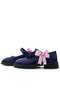 Rakerplus 120-Lrdt Navy Blue Patent Leather Velcro Thick Sole Ribbon Girls' School Shoes - 4