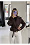 Double-Breasted Belted Crop Trench Jacket - 5