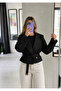 Double-Breasted Belted Crop Trench Jacket - 5