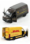 Die Cast Mercedes-Benz Sprinter Cargo Car Set of 2 13cm – 1:48 Scale Metal Body Pull-Open Door Pull-Back Ups Dhl Model Car - 4