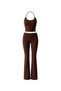 New Season Rope Strap Blouse Wide Leg Trousers Women's Two-Piece Set 52135015 - 3