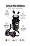 Astronaut Rabbit Figured Water Bottle 750 ml - Children's School Water Bottle with Straw and Strap, with Sticker Gift
