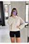 Floral Embroidered Snap Button Bomber Jacket - 3