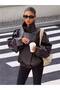 New Season Women's Zra Oversize Stand Collar Leather Jacket - 3