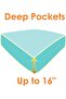 غطاء سرير بأطراف مطاطية من المايكروفايبر فائق النعومة بعدد خيوط 1500 مقاوم للكرمشة والبهتان، فندقي م - 4
