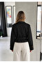 Double-Breasted Belted Crop Trench Jacket - 2